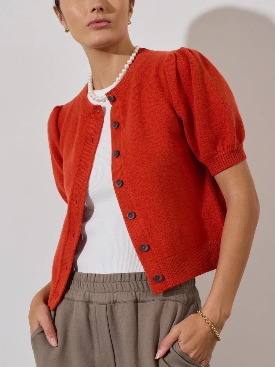 Women's Havana Cardigan in Neroli Orange | Brochu Walker | Brochu Walker