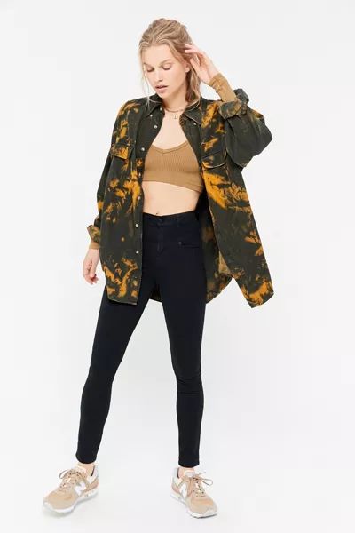 BDG Twig Seamed High-Waisted Skinny Jean - Black | Urban Outfitters (US and RoW)