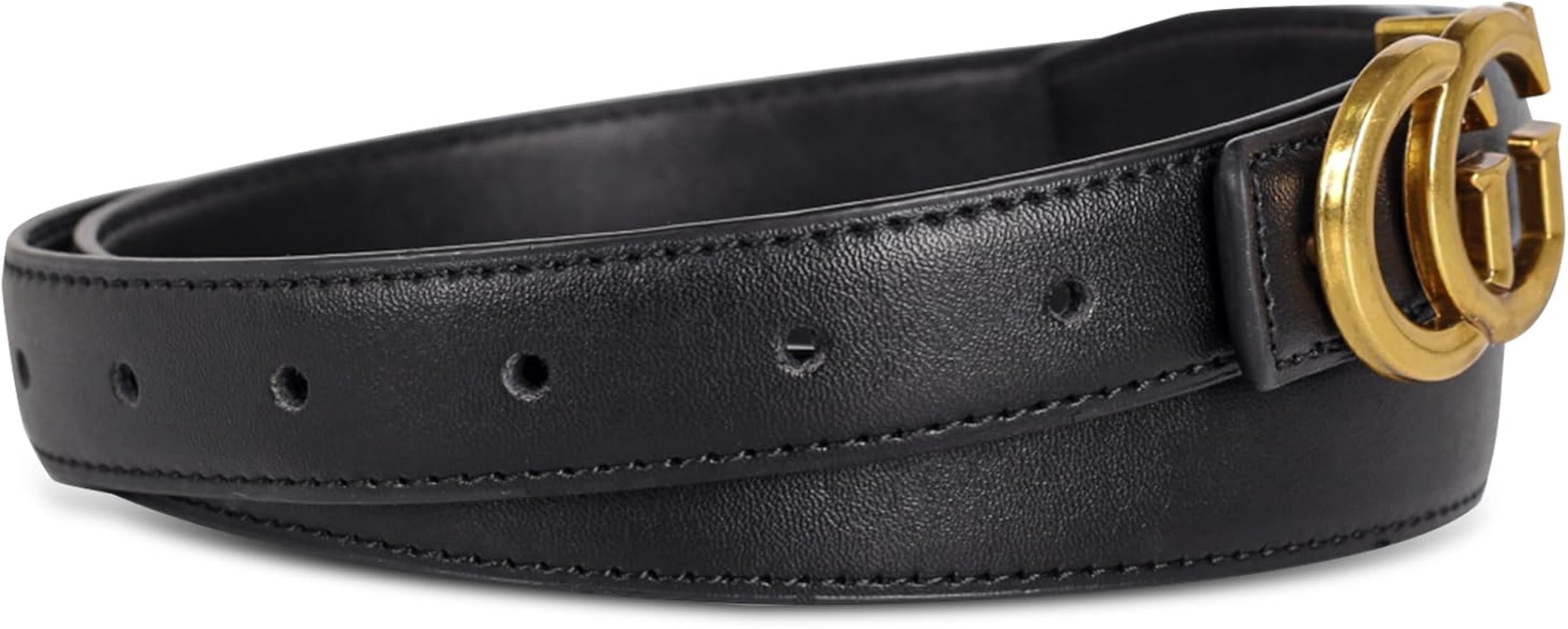 Women's Leather Belt with Buckle - Ideal for Dresses, Jeans, and Coats | Amazon (US)