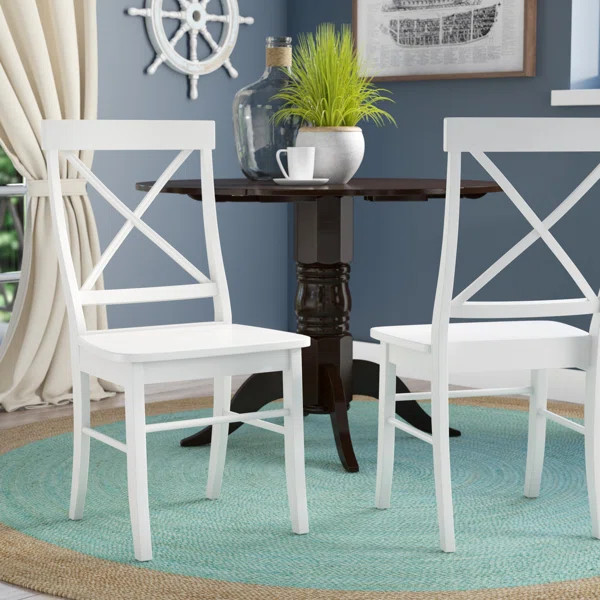 Brookwood Solid Wood Cross Back Side Chair (Set of 2) | Wayfair North America