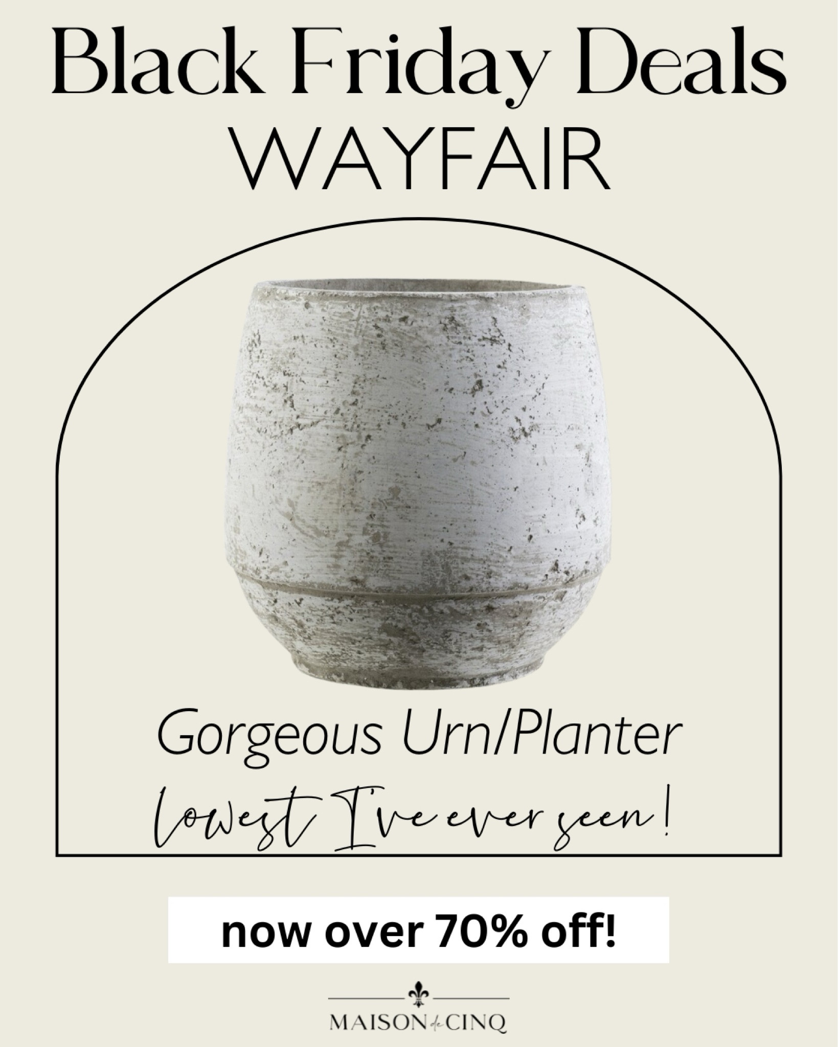 Gorgeous and super popular, this can be used as a planter or vase and is the lowest I’ve ever seen it- 70% off!

Home decor, gift ideas, gifts for women, rustic vase 

#LTKSaleAlert #LTKCyberWeek #LTKHome