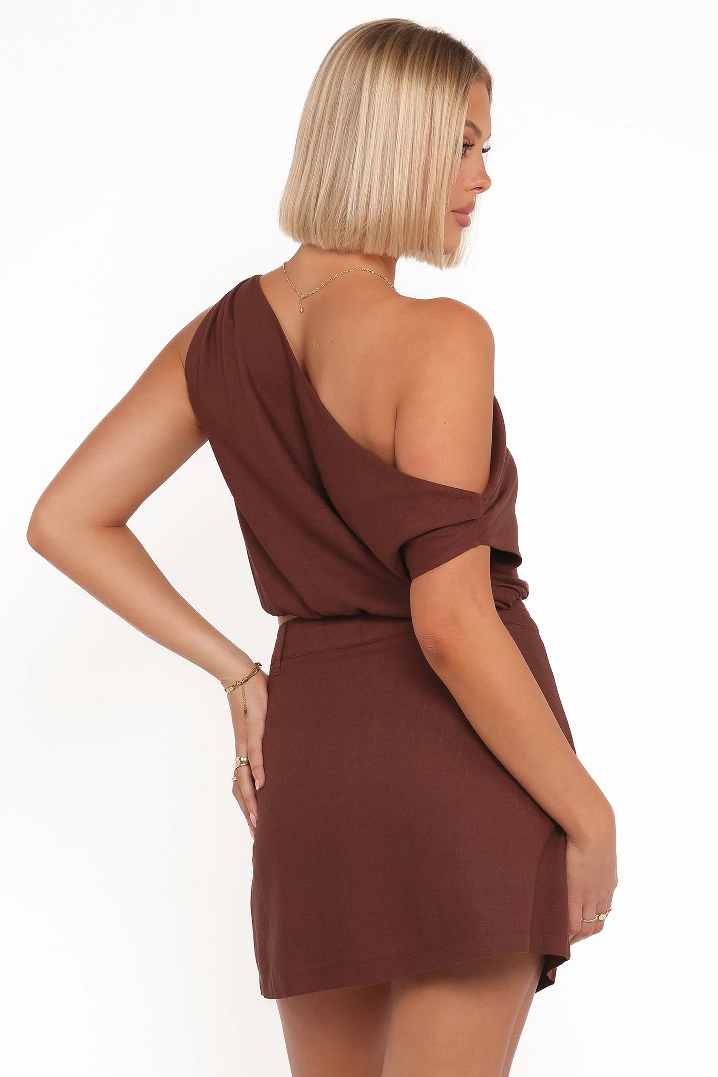 Shaw Off Shoulder Top - Chocolate Brown | Petal & Pup (US)
