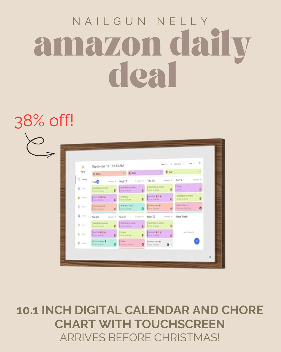 Amazon Daily Deal! - 10.1 Inch Digital Calendar and Chore Chart with Touchscreen

#giftsformom #giftsforgrandparents #giftsfordad 

 #LTKGiftGuide #LTKHome #LTKSaleAlert