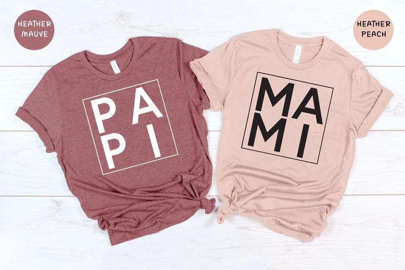 Pregnancy Announcement Shirt Mami Papi Shirt Latino Family | Etsy | Etsy (US)