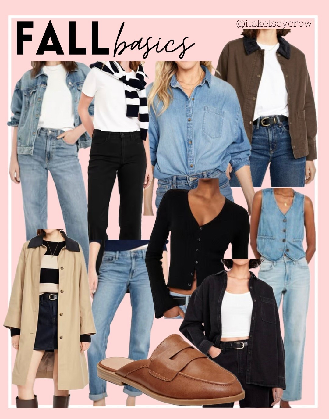 Jeans fall 90s basics staples barn jacket trench mom teacher old navy Labor Day sale 

#LTKShoeCrush #LTKStyleTip #LTKSaleAlert