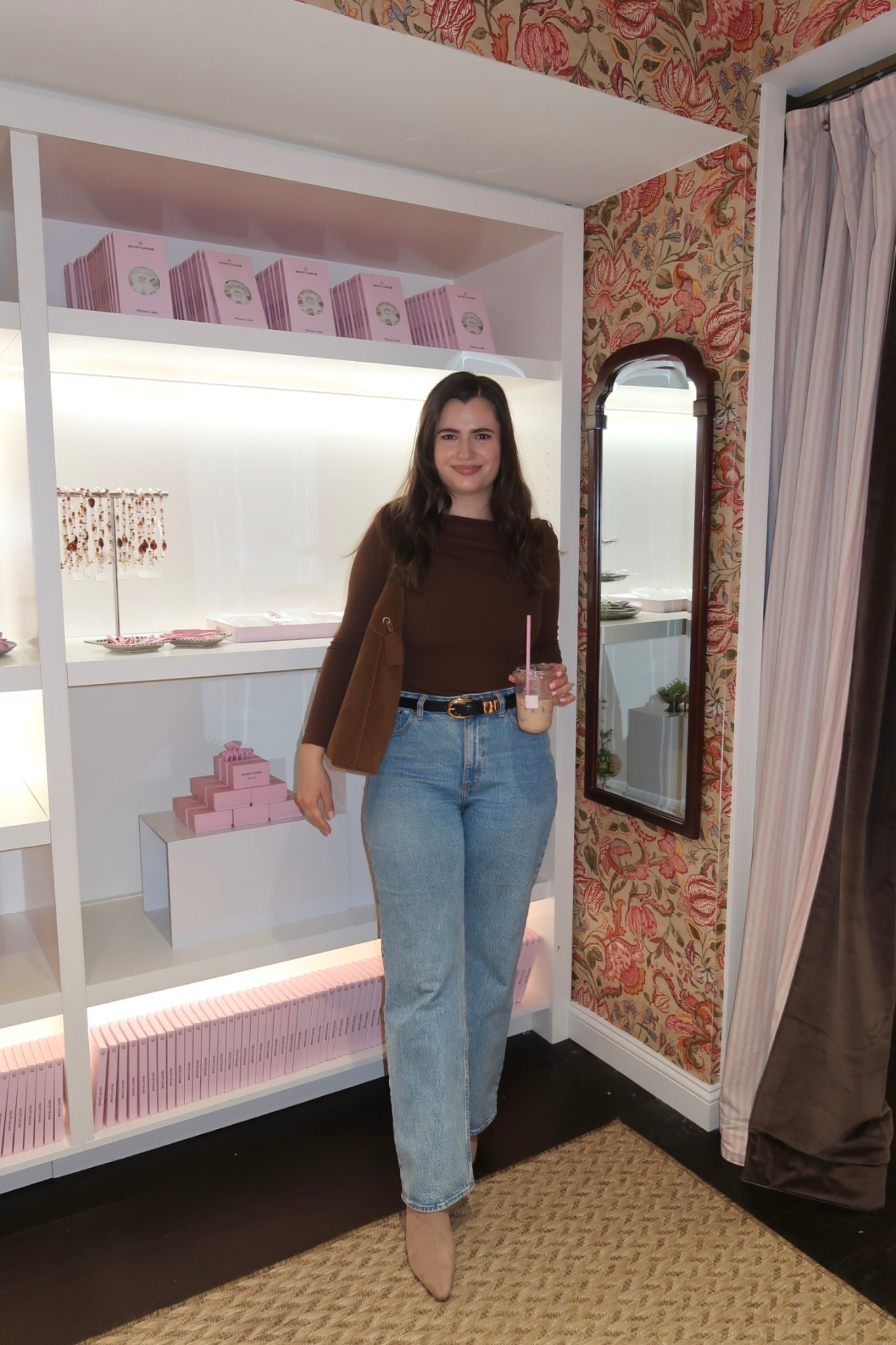 A simple but chic spring outfit! This long sleeve brown top is so flattering I just bought it in another color. The Abercrombie curve love jeans are a favorite in my rotation and I also wore my new coach bag for the first time!! 

#LTKootd