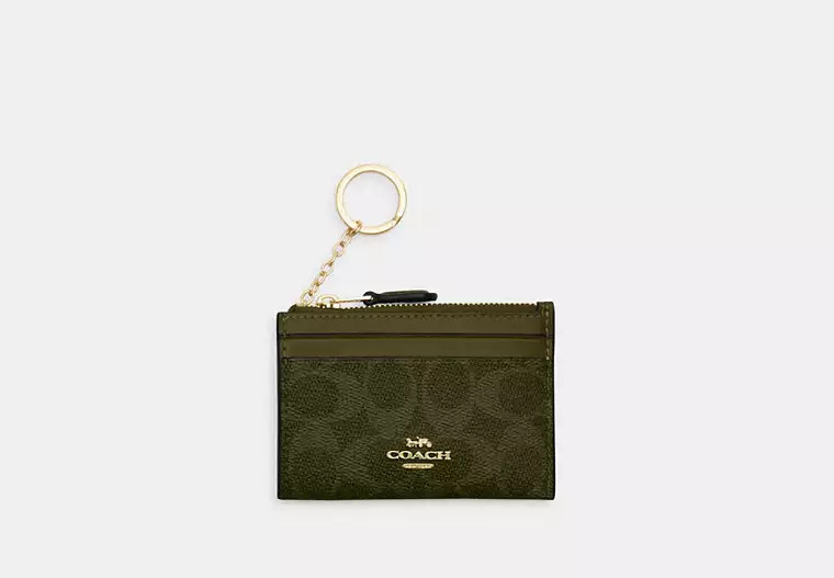 Mini Skinny Id Case In Signature Canvas | Coach Outlet US