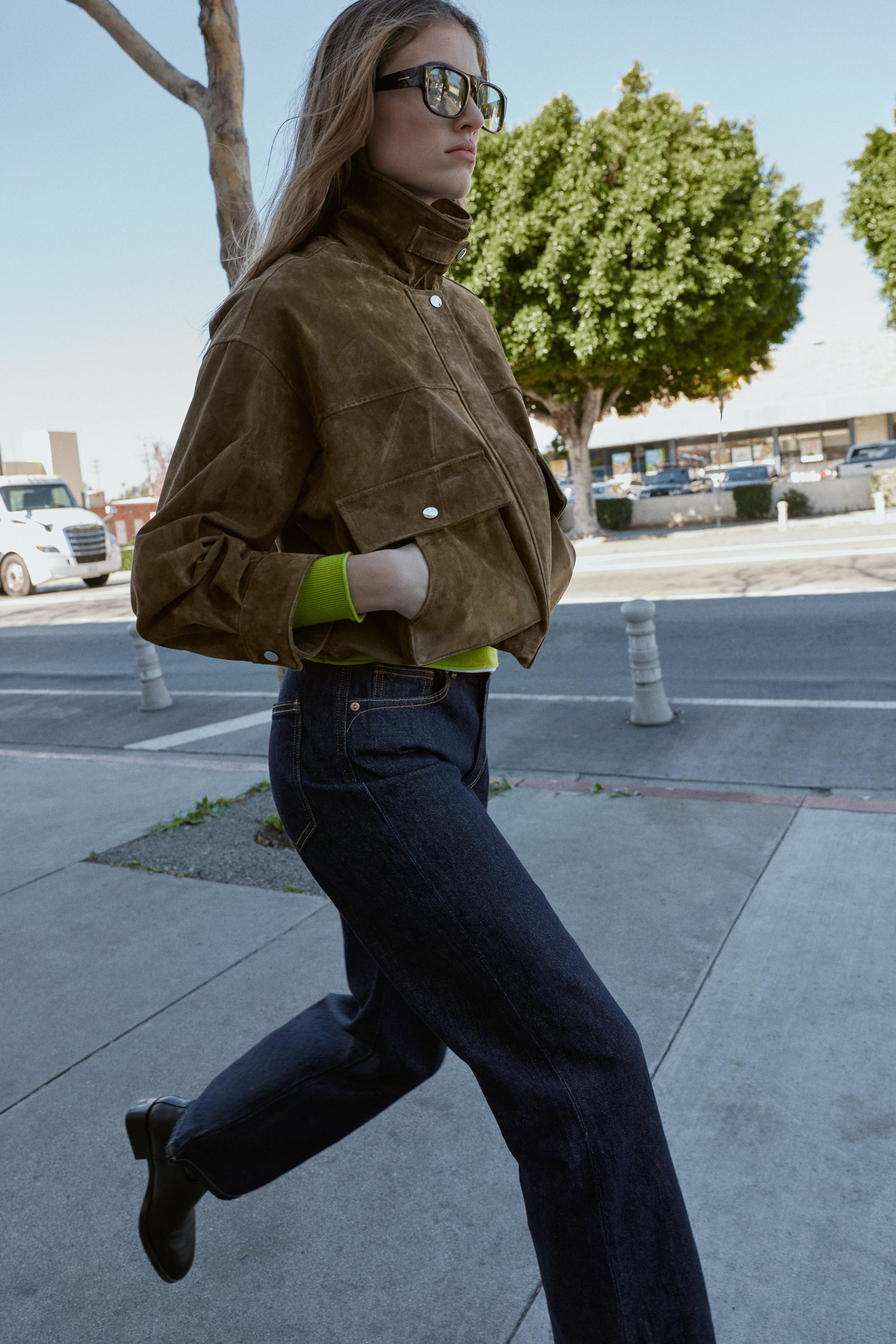 100% LEATHER BOMBER JACKET | Zara UK