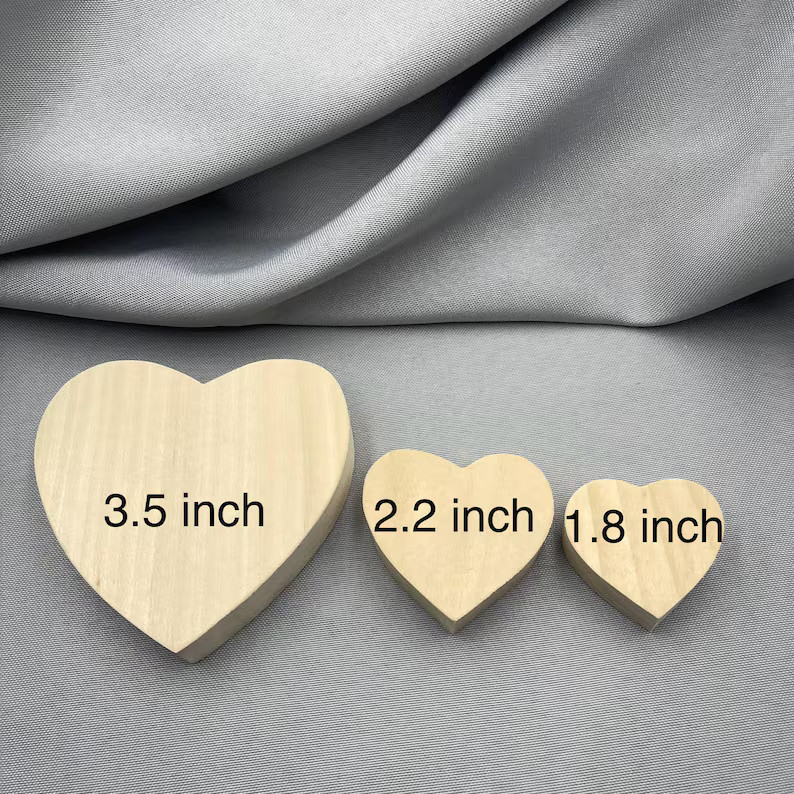 Small unfinished wooden heart, perfect for DIY craft projects and creative decorations. This blan... | Etsy (US)