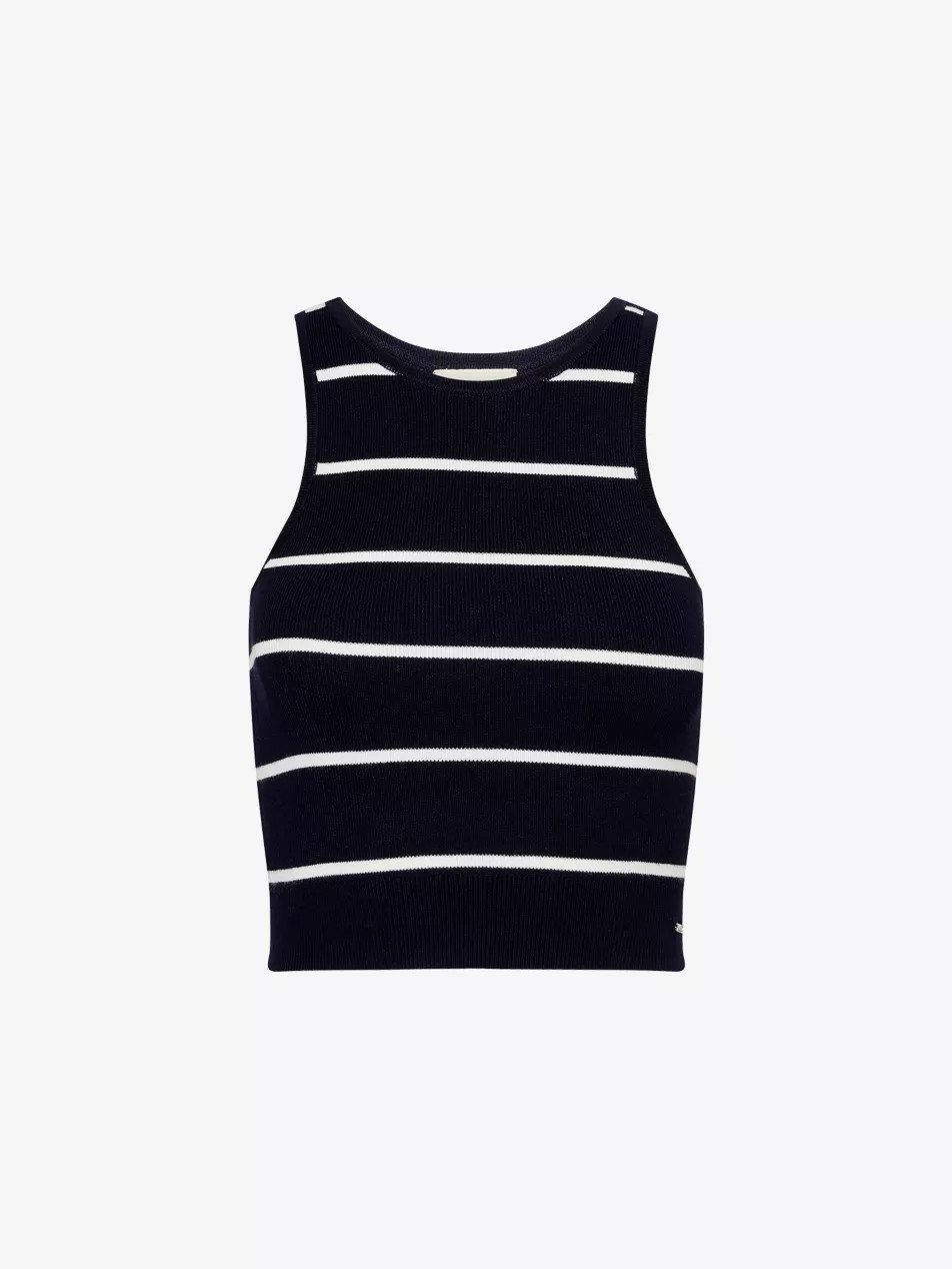 Stripe Racer Crop Knit Vest Top | Selfridges