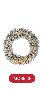Glitzhome 30" D Pre-Lit Pine Cone Christmas Wreath with 50 Warm White LED Lights, Artificial Wrea... | Amazon (US)