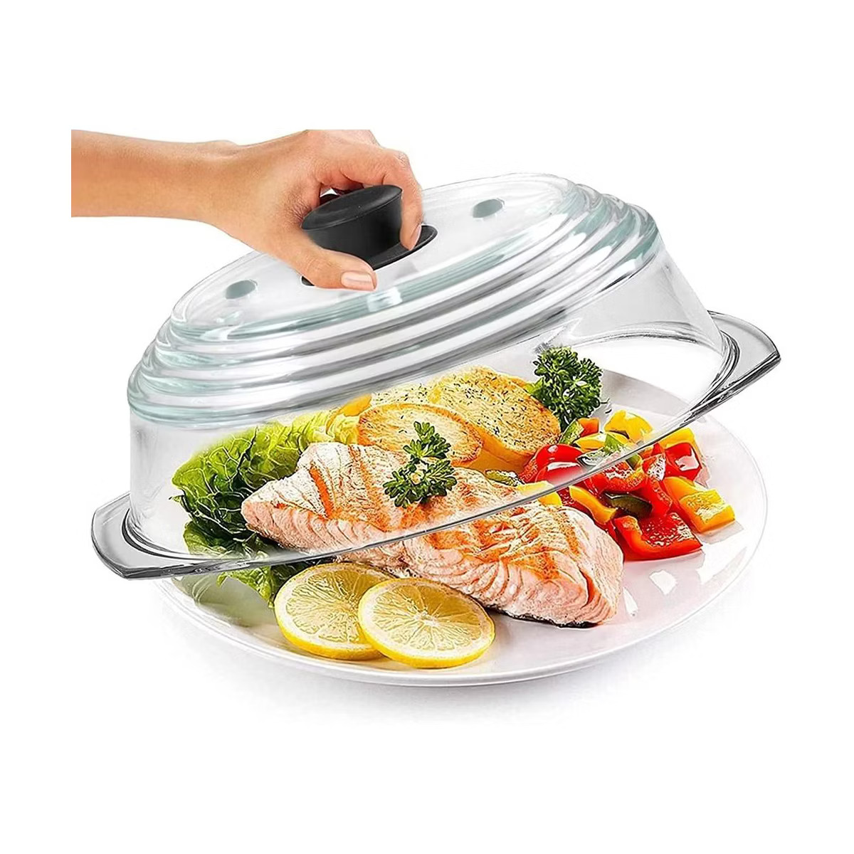 Bezrat Glass Microwave Cover with Black Knob | Target