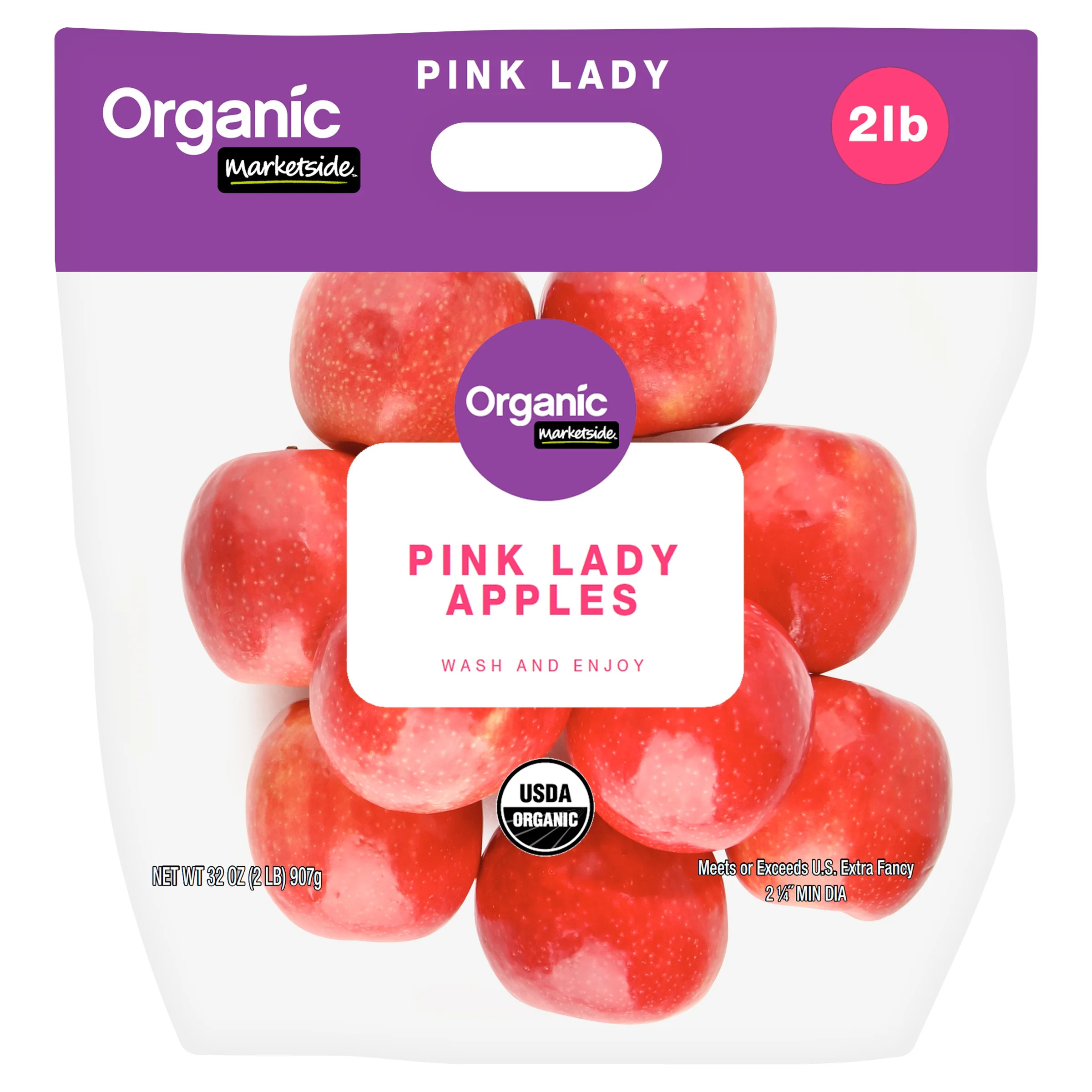 Fresh Organic Pink Lady Apples, 2 lb Pouch - Walmart.com | Walmart (US)