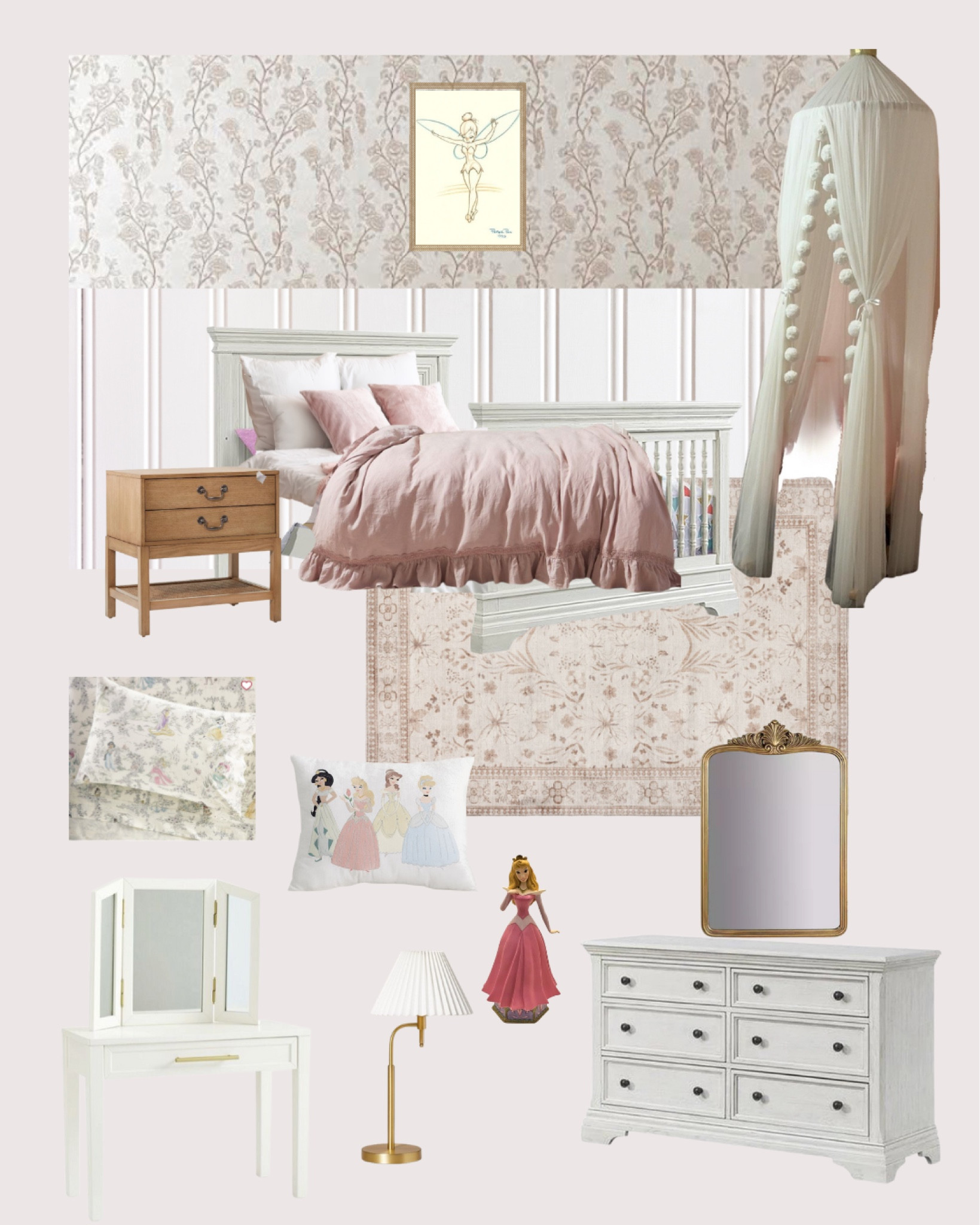Pretty pink fairytale toddler girl bedroom 

#LTKKids #LTKHome