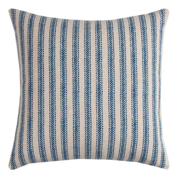 20"x20" Oversize Ticking Striped Square Throw Pillow - Rizzy Home | Target