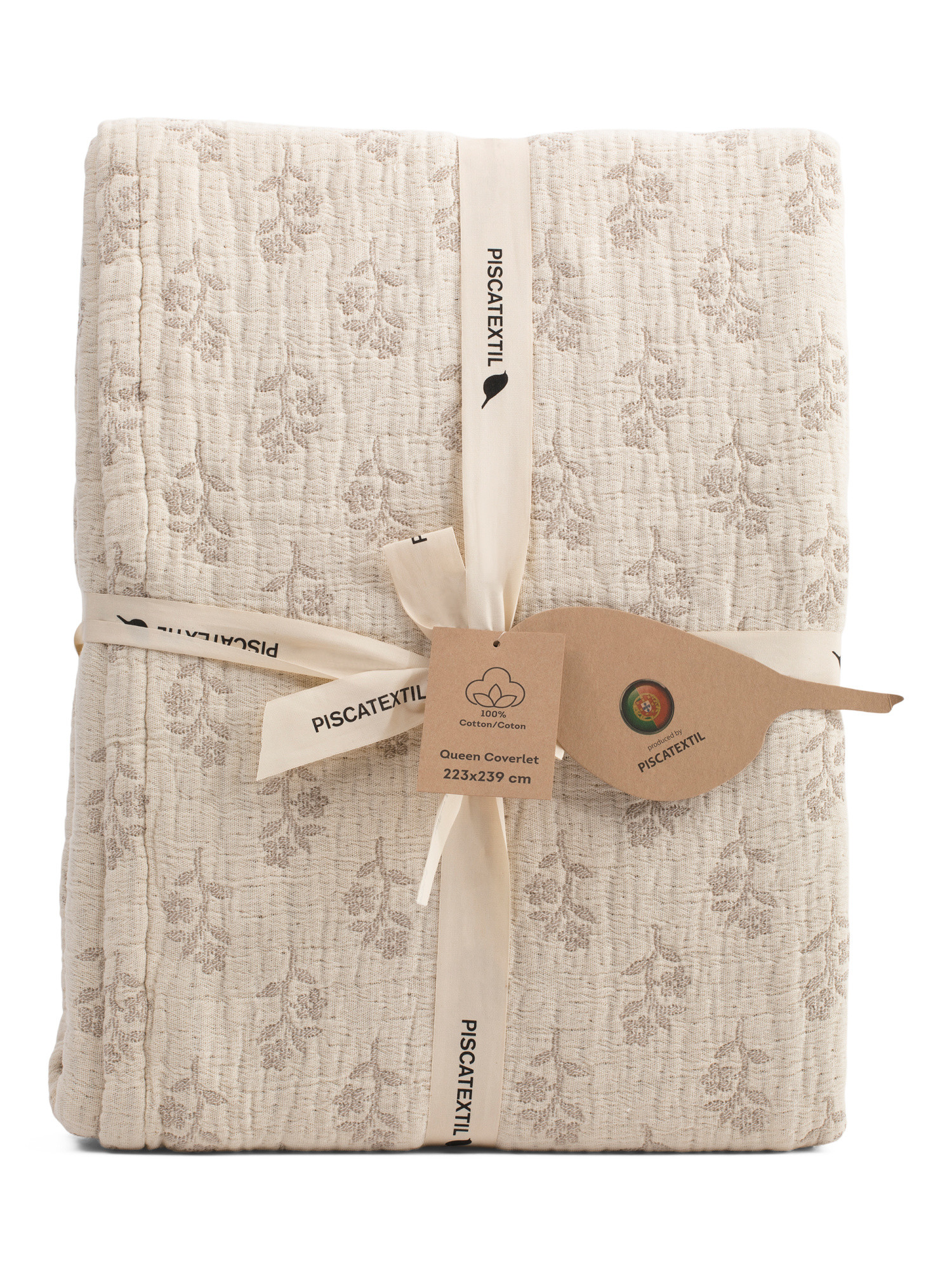 Made In Portugal Floral Textured Mallow End Of Bed Blanket | TJ Maxx