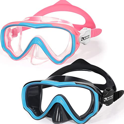 Water Space 2 Packs Swimming Goggles Swim Googles for Kids Toddler Girls Boys Youth 6-14 3-6 4-7, Swimming Goggles with Nose Cover Anti Fog 180°Clear Snorkel Mask No Leak Pool Underwater Goggles | Amazon (US)