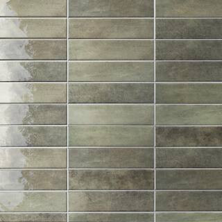 Tribeca Studio Sage Green 2 in. x 10 in. Porcelain Wall Tile (5.38 sq. ft./Case)) | The Home Depot