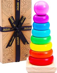 Jaques of London Stacking Rings | Wooden Toys | Baby Stacking Rings | Toys for 1 2 3 Year Olds | ... | Amazon (UK)