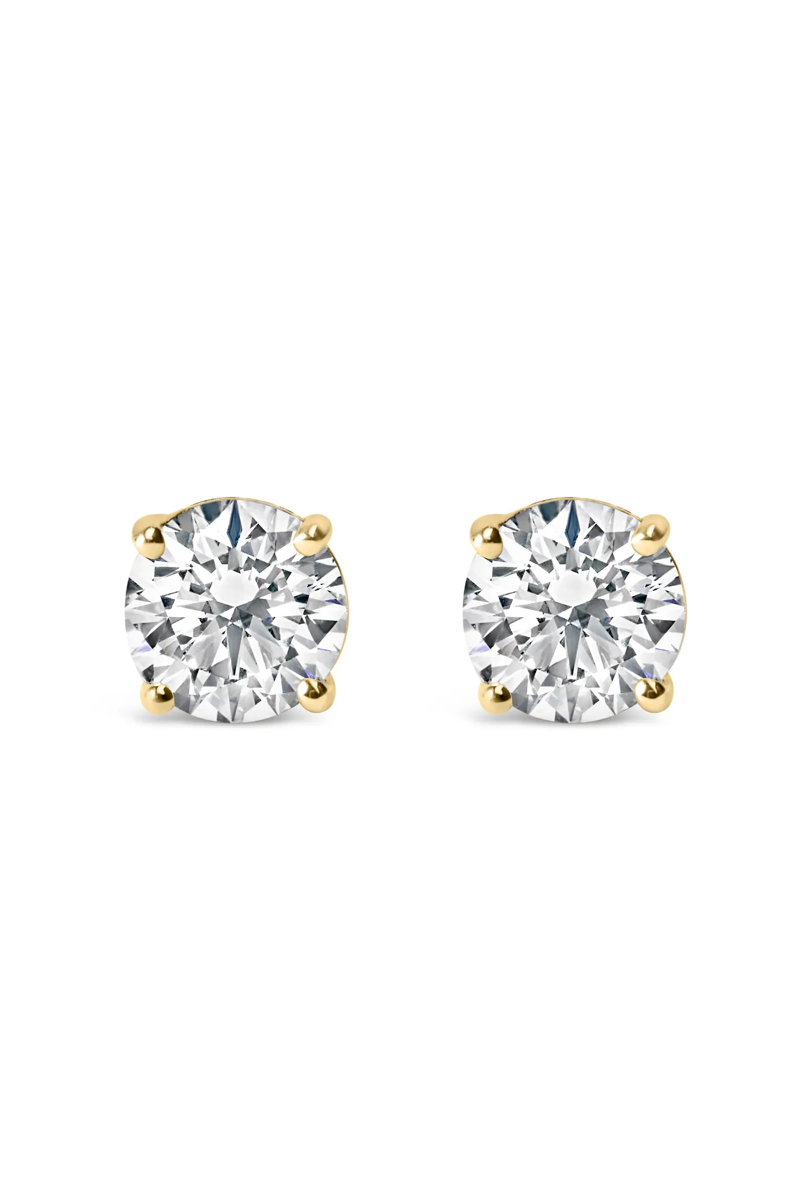 14K Gold 2.00 Cttw Lab Grown Diamond Solitaire Stud Earrings (Women) | Nordstrom | Nordstrom
