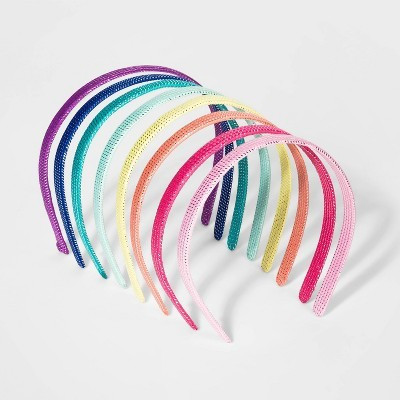 Girls' 8pk Woven Tinsel Headband - Cat & Jack™: Hair Styling Accessories, All Hair Types | Target