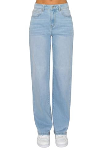 SALT TREE Wax Jeans Women's High Waisted Classic Straight Leg Denim - with Official Tag | Amazon (US)