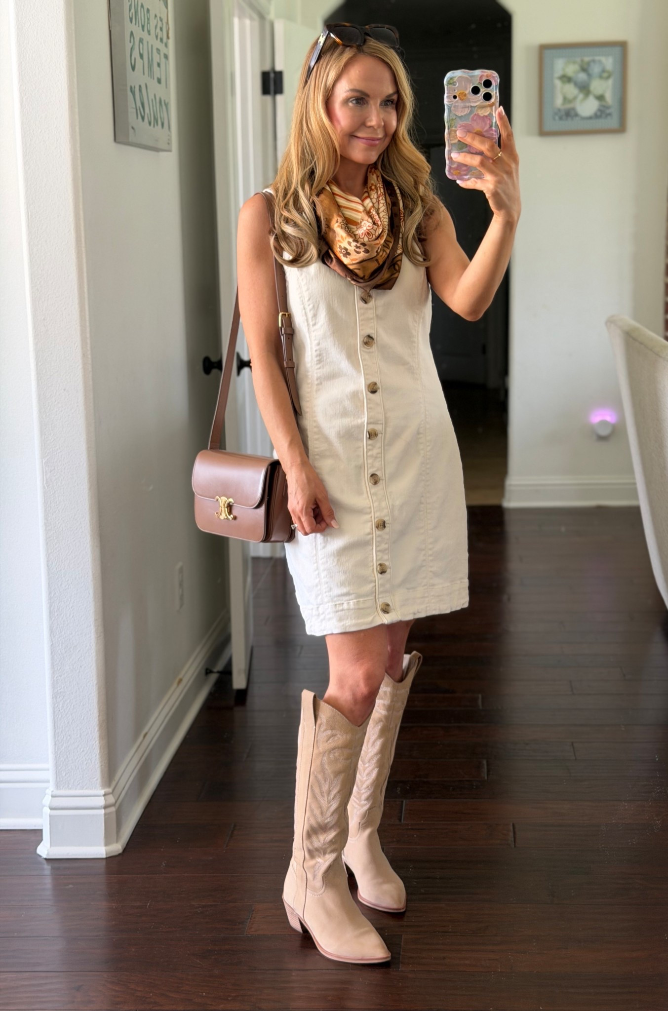 White denim dress, western style 

#LTKFestival #LTKSeasonal #LTKSaleAlert