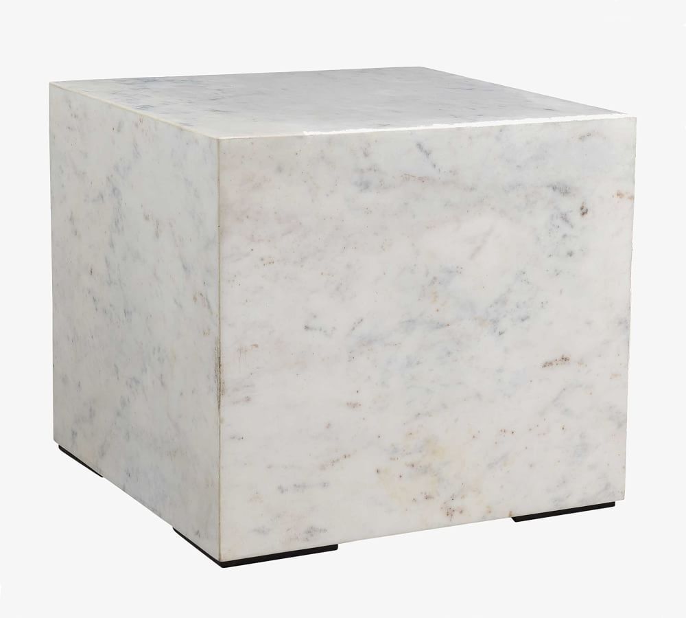 Iris 18" Square Marble End Table | Pottery Barn (US)