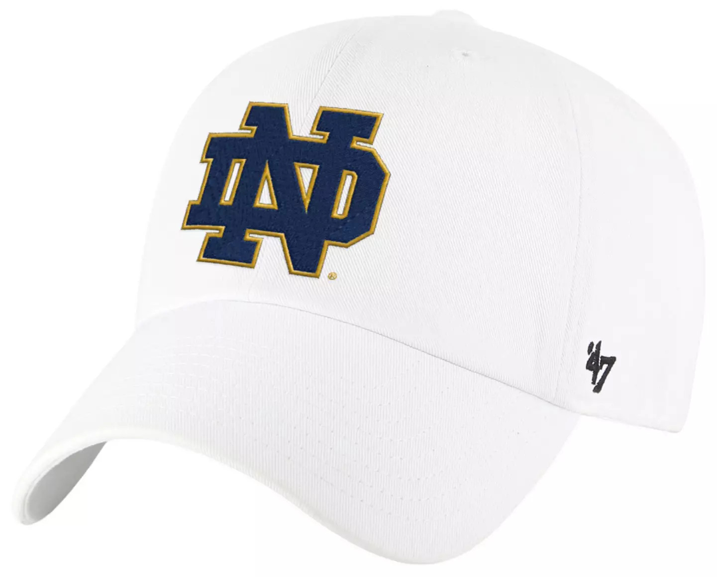 '47 Adult Notre Dame Fighting Irish White Clean Up Adjustable Hat | DICK'S Sporting Goods