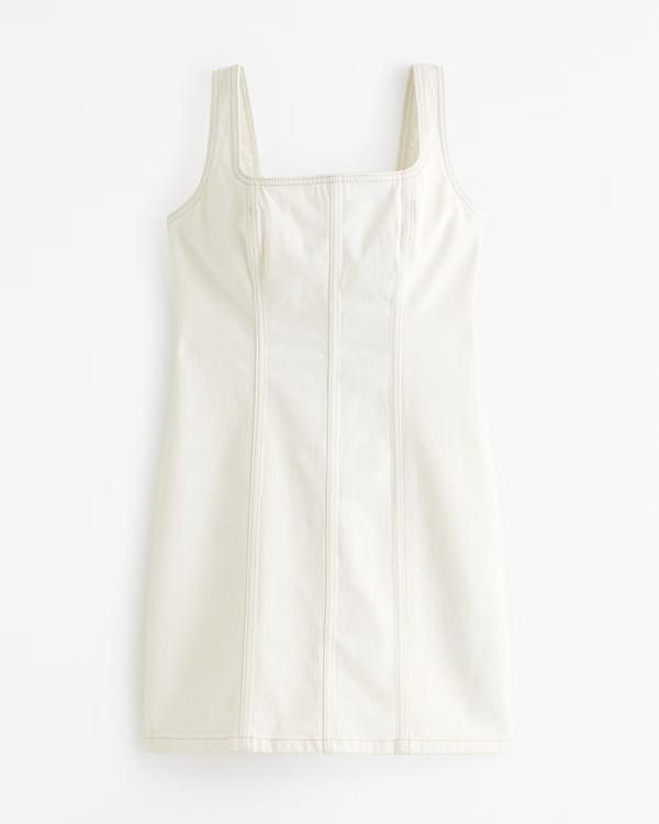 Women's Wide Strap Denim Mini Dress | Women's Clearance | Abercrombie.com | Abercrombie & Fitch (US)