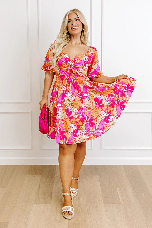 Vibrant Voyage Floral Mini Dress Curves | Impressions Online Boutique