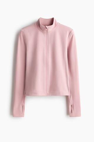 H & M - Activewear Jacket with SoftMove - Pastel Pink | H&M (US + CA)