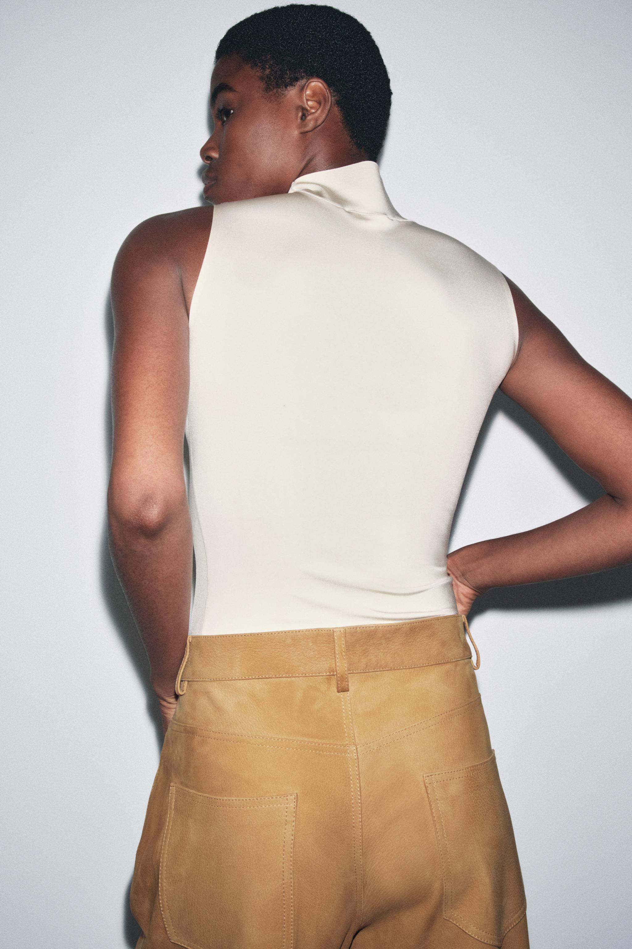 POLIAMIDE MOCK NECK TOP | Zara US