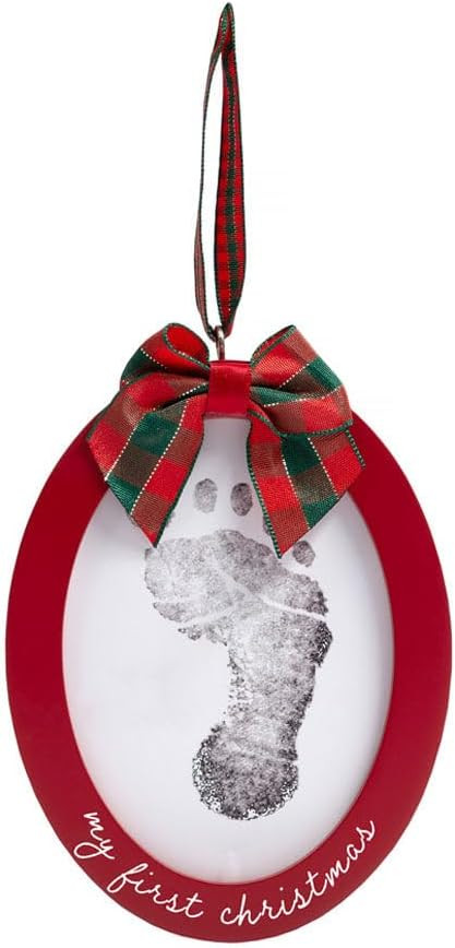 Pearhead Babyprints Double-Sided Christmas Photo Ornament with Clean Touch Ink Pad, Baby's First ... | Amazon (US)