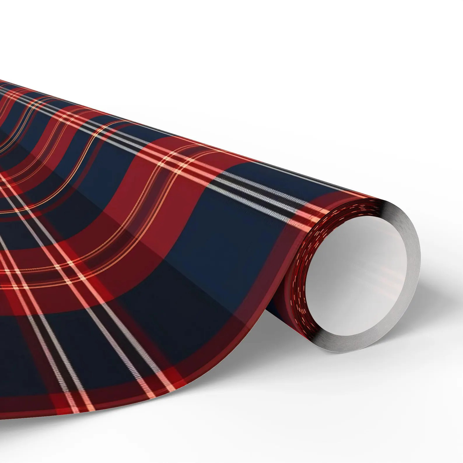 Classic Christmas Plaid Wrapping Paper - Red Blue Flannel Gift Wrap, Xmas Present Packaging, Seas... | Etsy (US)