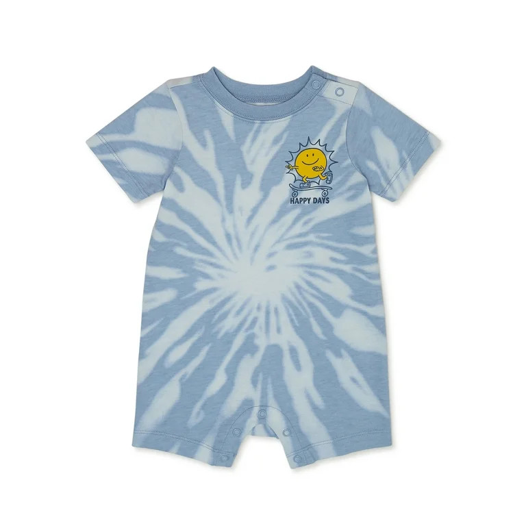 Garanimals Baby Boy Short Sleeve Print Romper, Sizes 0-24 Months | Walmart (US)