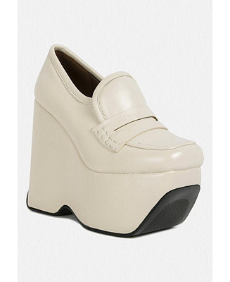 GILLIAM Womens High Platform Wedge Loafers | Macy's