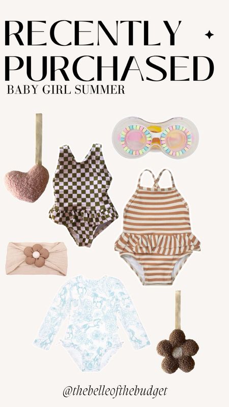 Recently purchased baby girl summer swim and accessories! 



#LTKSeasonal #LTKbaby #LTKswim