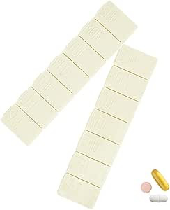 2Pack Weekly Pill Organizer,Extra Large 7 Days Pill Cases Travel Daily Pill Box for Fish Oil, Cal... | Amazon (US)