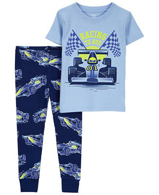 Toddler Boys 1 Piece Racing 100% Snug Fit Cotton Pajamas | Macy's