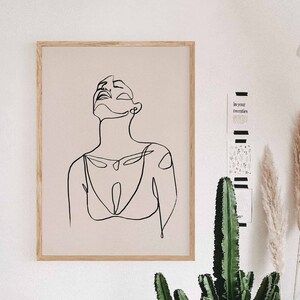 Black Line Woman Art Print | Female Figure Wall Art | Woman Line Illustration | Body Shape Line D... | Etsy (US)