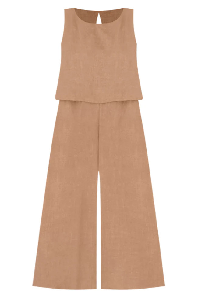 Never Wanna Leave Mocha Jumpsuit FINAL SALE | Pink Lily