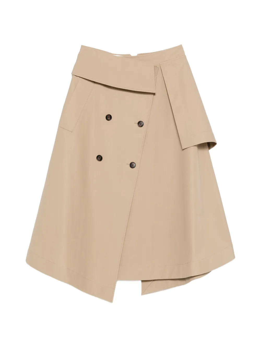 Róhe Asymmetric double-layer Midi Skirt | Neutrals | FARFETCH | Farfetch Global
