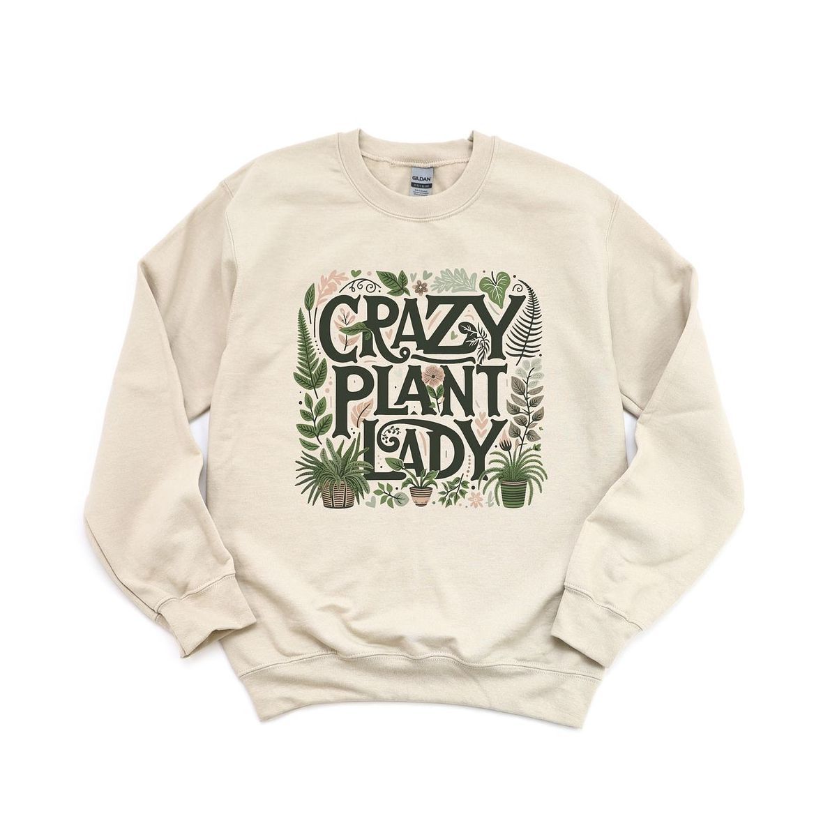 Simply Sage Market Women's Graphic Sweatshirt Crazy Plant Lady Colorful | Target
