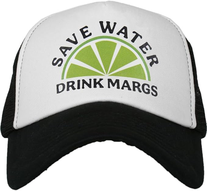 KATYDID Save Water Drink Margs Foam Trucker Hat (Black/White), Black/White, One Size | Amazon (CA)
