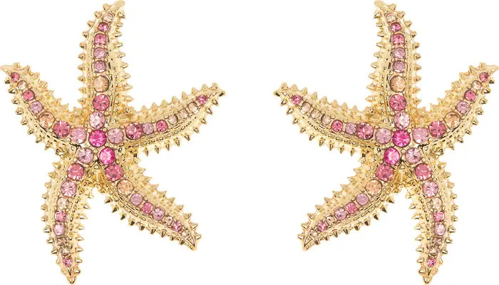 Embellished Starfish Stud Earrings | Nordstrom Rack
