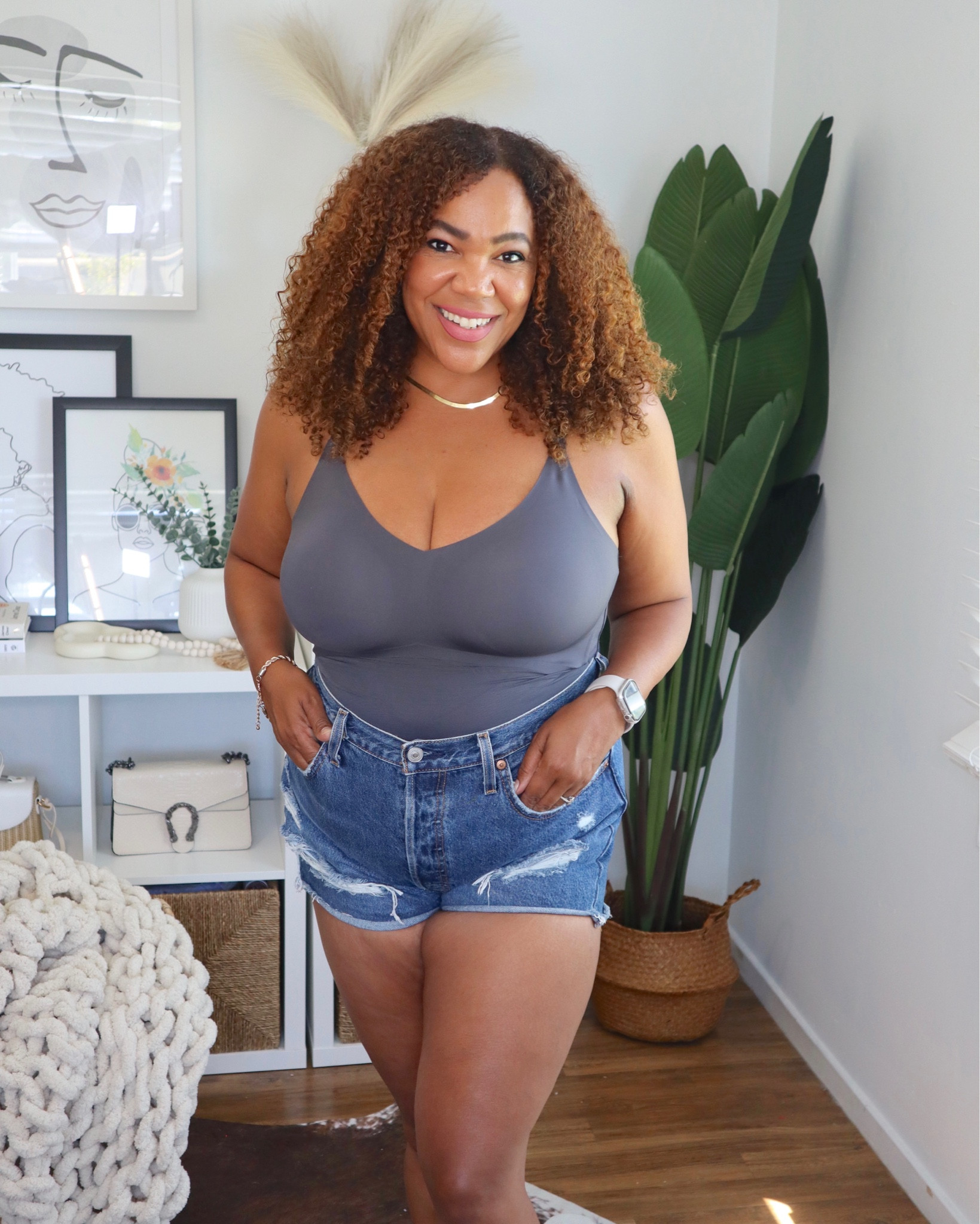 Shapewear that fits curves! This bodysuit is supportive and smoothing. No bra needed! I got an xl. You can get 10% off Honeylove using promo code LIVBYVIV

#LTKmidsize