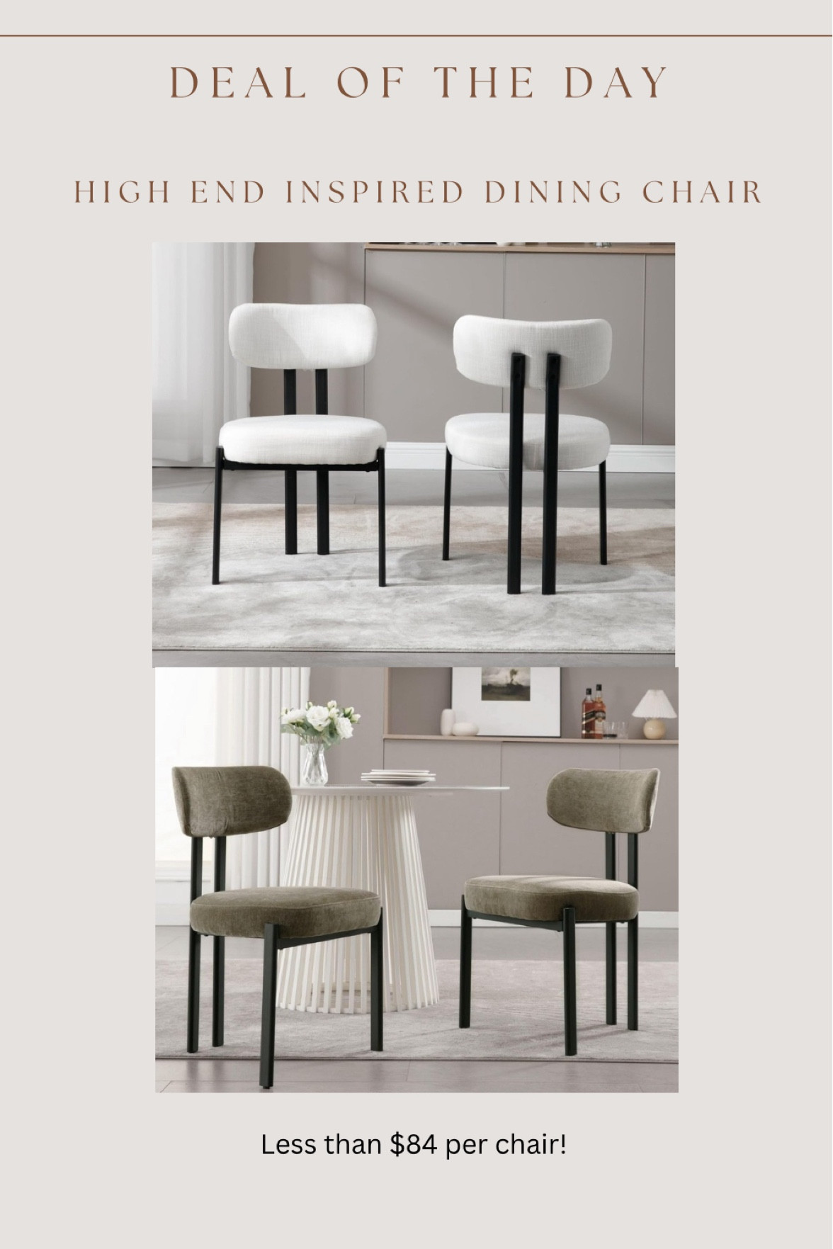 Late night post because I just found these high end inspired dining chairs & cannot believe the price! Limited quantities in stock 

Less than $84 per chair right now 😍🙌🏻



#LTKSaleAlert #LTKStyleTip #LTKHome