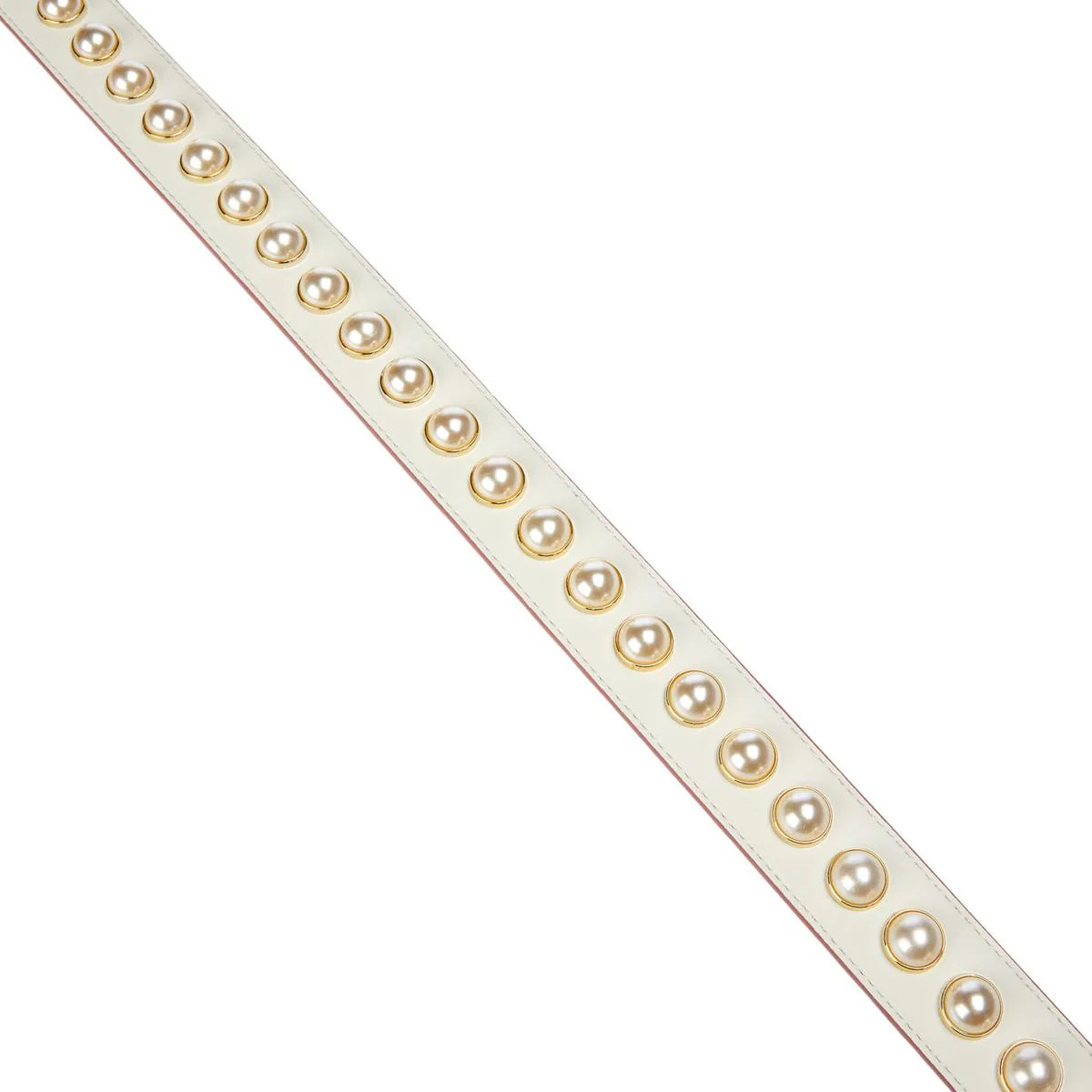 White Pearl Stud Strap | bloc bags