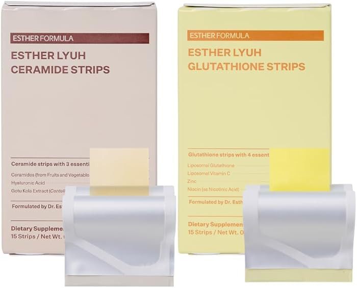 ESTHER FORMULA Radiance Duo — Glutathione Strips (15 ct) & Ceramide Strips (15 ct) | Fast-Absor... | Amazon (US)